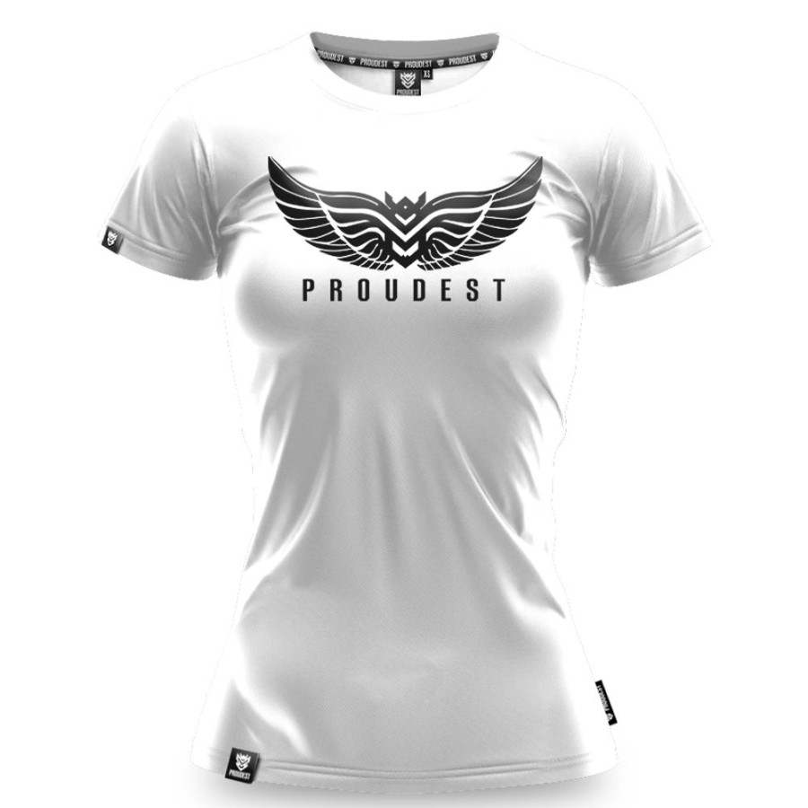 Kobieta Proudest | Koszulka Bawelniana Damska Wings White