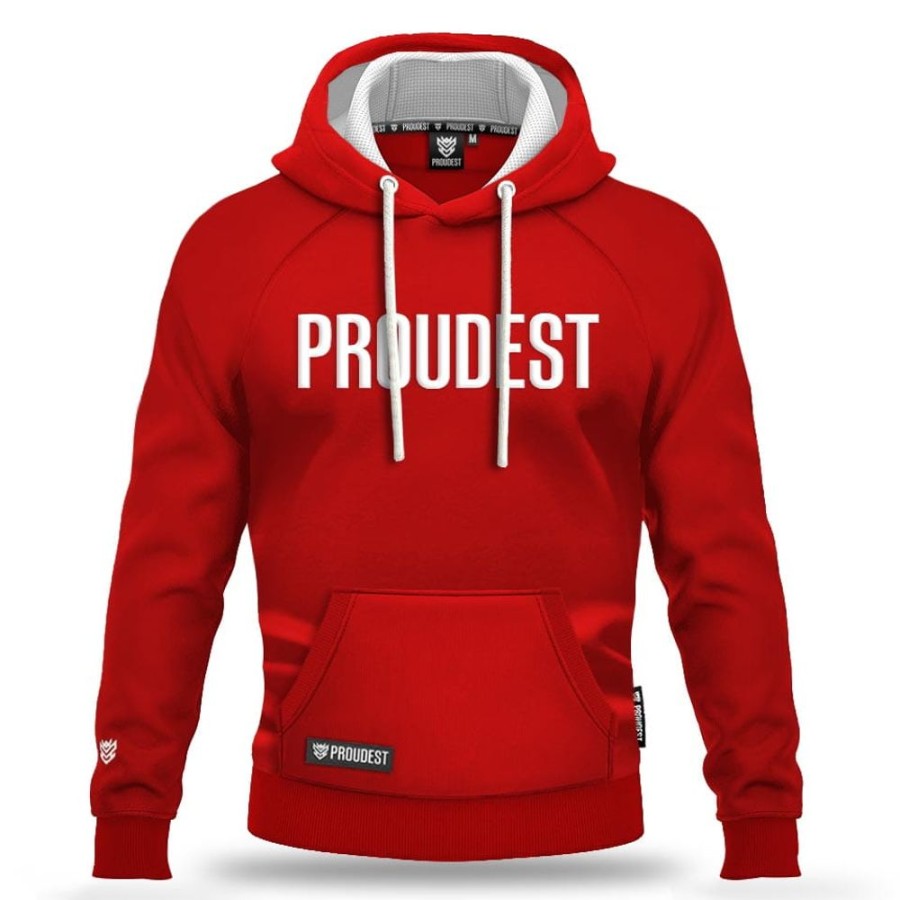 Mezczyzna Proudest | Bluza Kangurka Big Logo Red