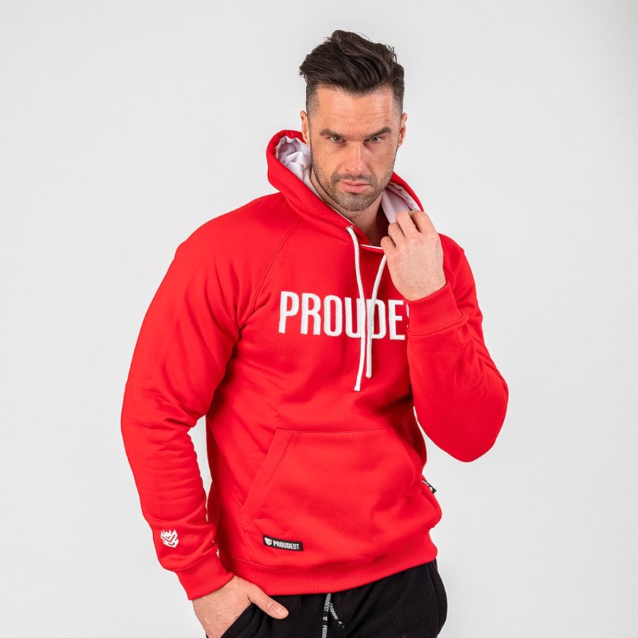 Mezczyzna Proudest | Bluza Kangurka Big Logo Red