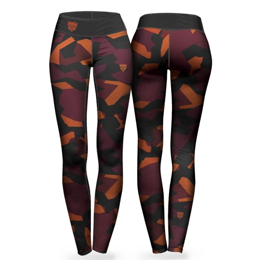 Kobieta Proudest | Legginsy Damskie Camo-N13 Orange