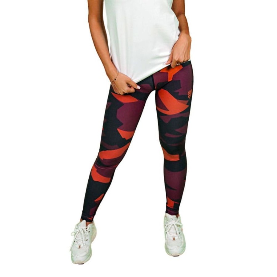 Kobieta Proudest | Legginsy Damskie Camo-N13 Orange