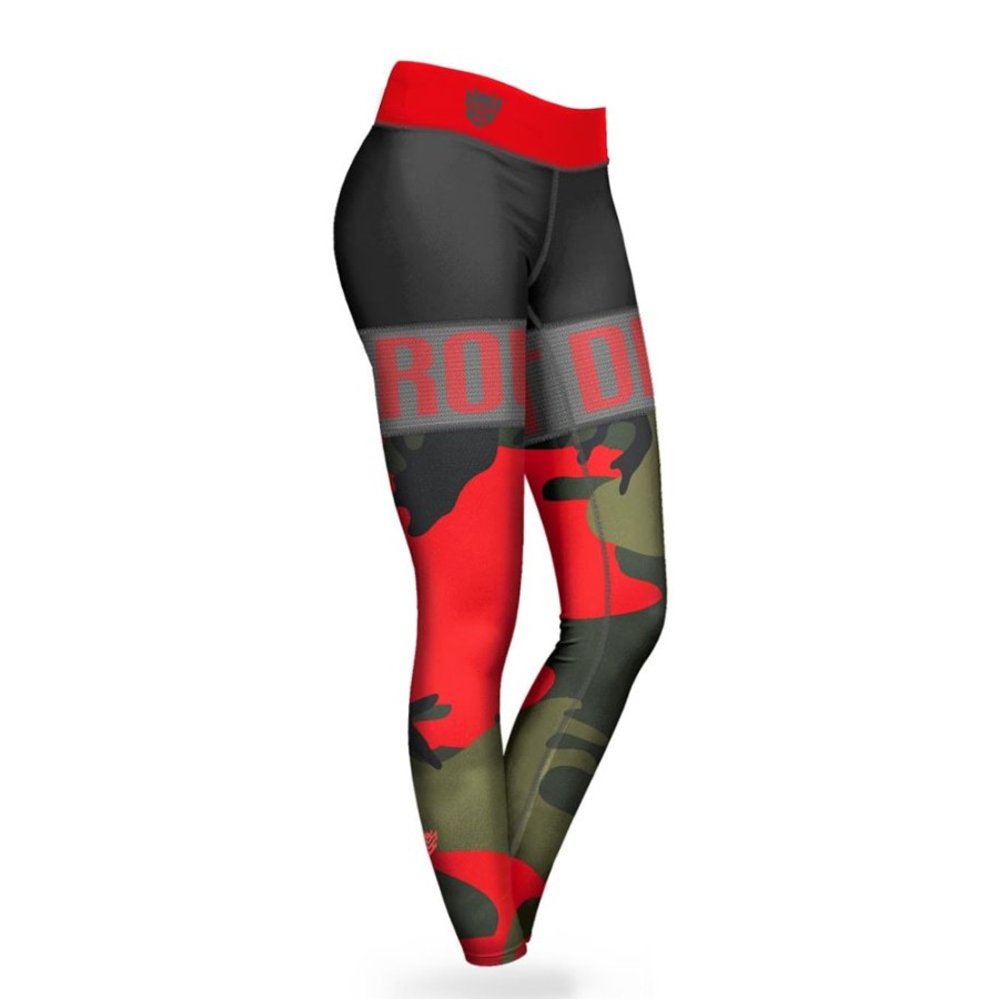 Kobieta Proudest | Legginsy Damskie Red Camo Cool