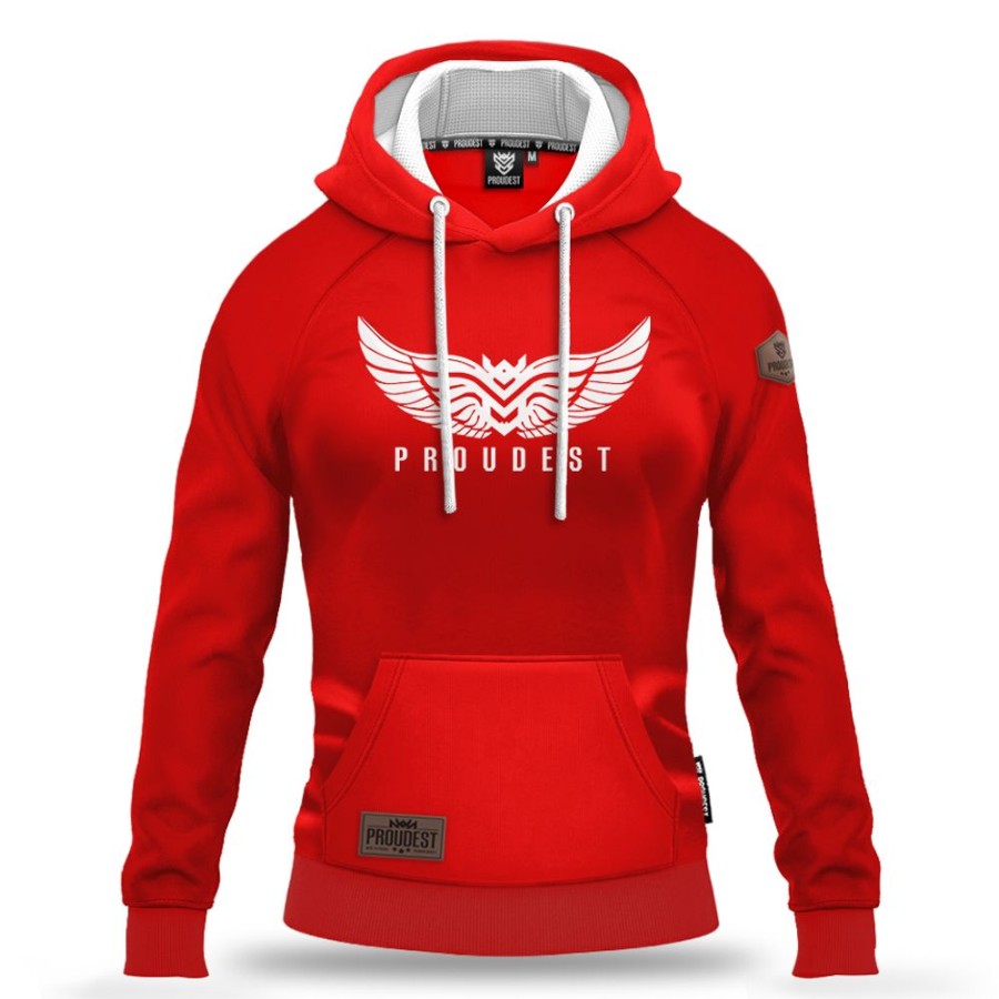 Kobieta Proudest | Bluza Kangurka Damska Wings Red