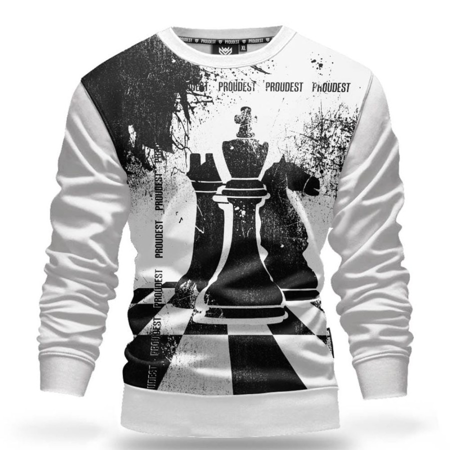 Mezczyzna Proudest | Bluza Klasyczna Mix Chess White