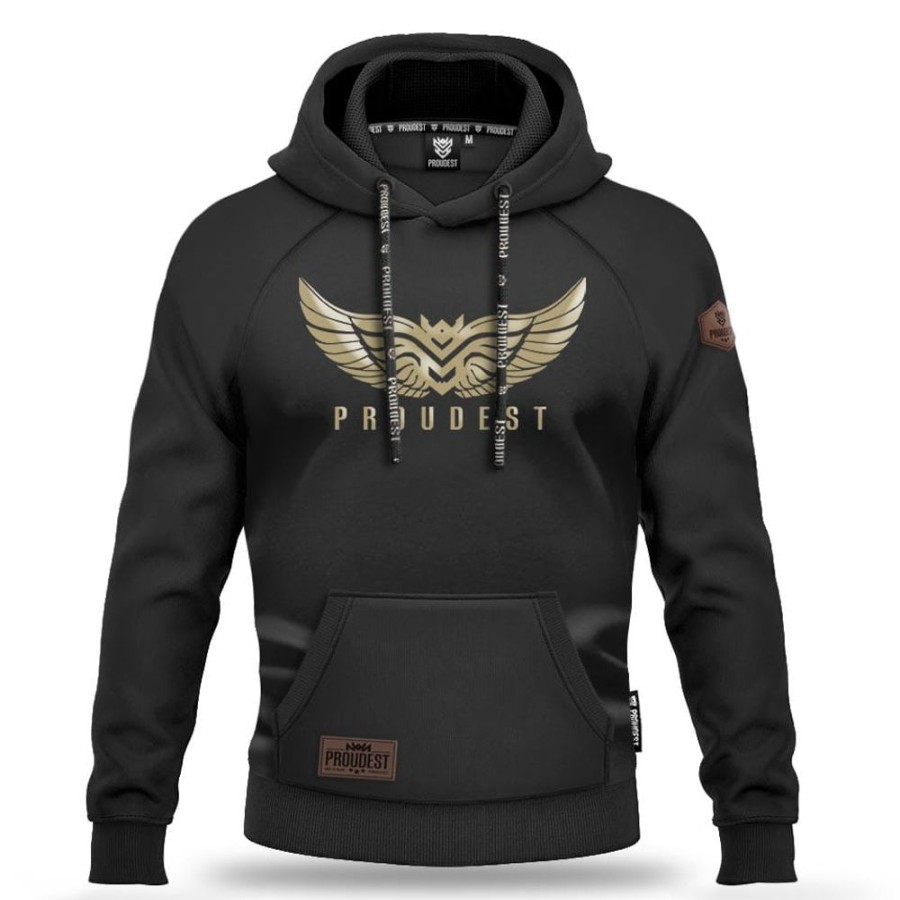 Mezczyzna Proudest | Bluza Kangurka Wings Black