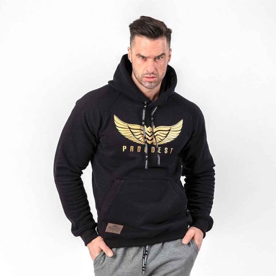 Mezczyzna Proudest | Bluza Kangurka Wings Black