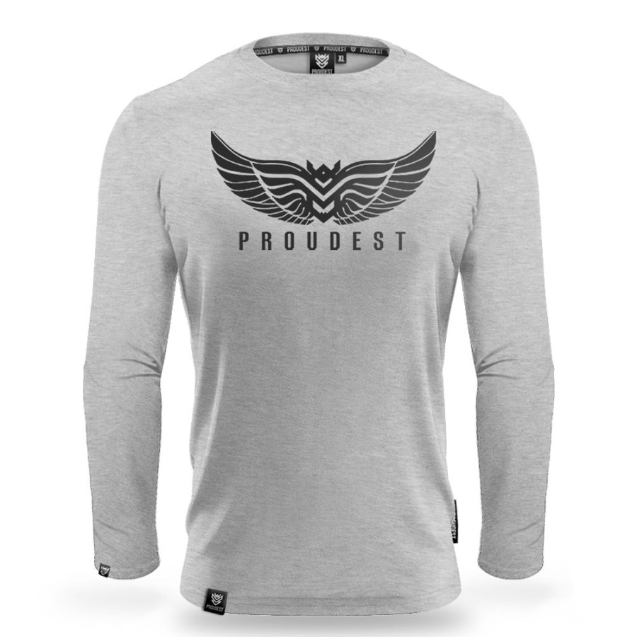 Mezczyzna Proudest | Longsleeve Wings Gray Melange