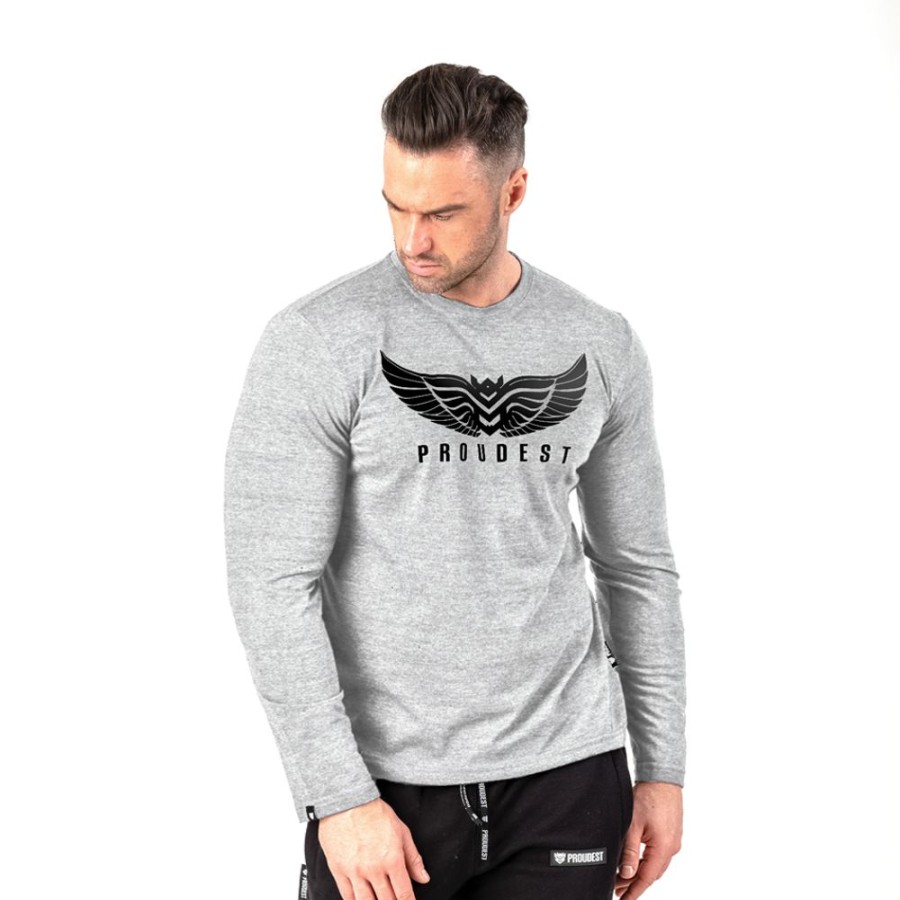 Mezczyzna Proudest | Longsleeve Wings Gray Melange