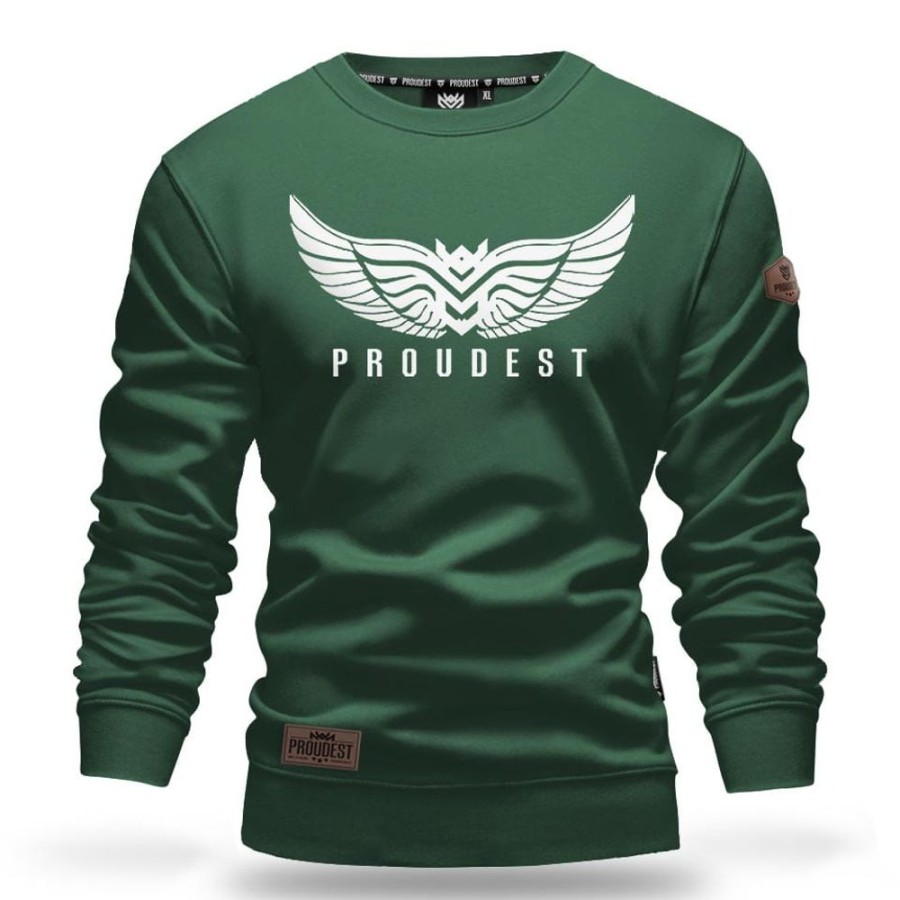 Mezczyzna Proudest | Bluza Klasyczna Wings Dark Green