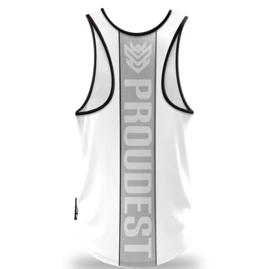 Mezczyzna Proudest | Tank Top Sportowy Big White