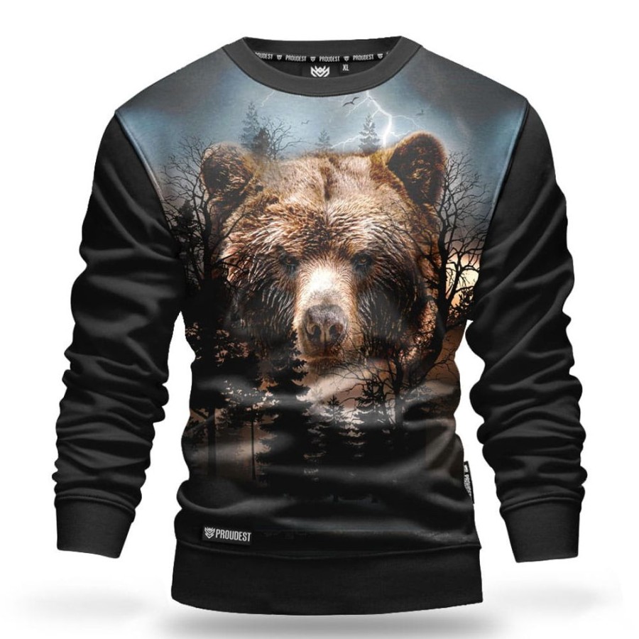 Mezczyzna Proudest | Bluza Klasyczna Mix Wild Bear Blue